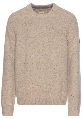 Melierter Strickpullover aus Wollmix